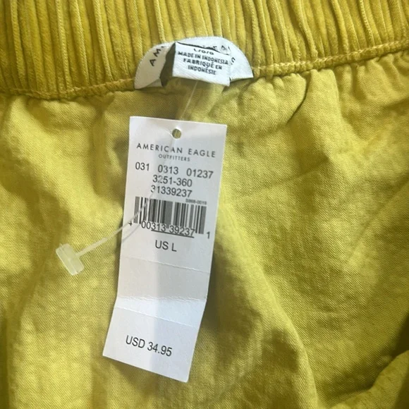 Elastic waist yellow cord skirt - Picture 2 of 3